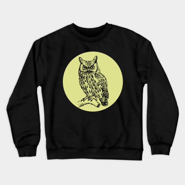 Halloween Owl and Moon, Symbols, Portents, and Omens Crewneck Sweatshirt by SwagOMart